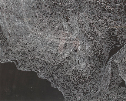 Costas Andrew Mikellides (1938-2019) msia, fcsd, giclee print, a silver gel ink  'Perception white on black'.