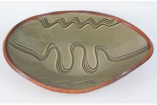 Large studio pottery charger by Michael Cardew for Wenford Bridge Pottery, c1975, Britain