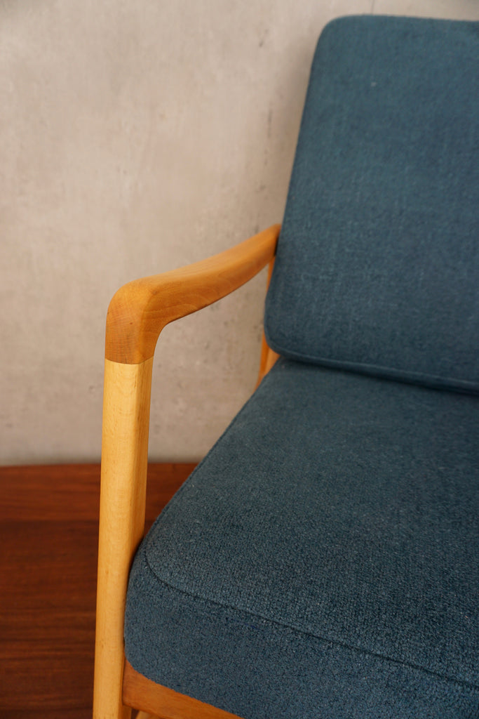 Ole Wanscher FD 110 teak rocking chair (France & Daverkosen) Denmark, 1960s