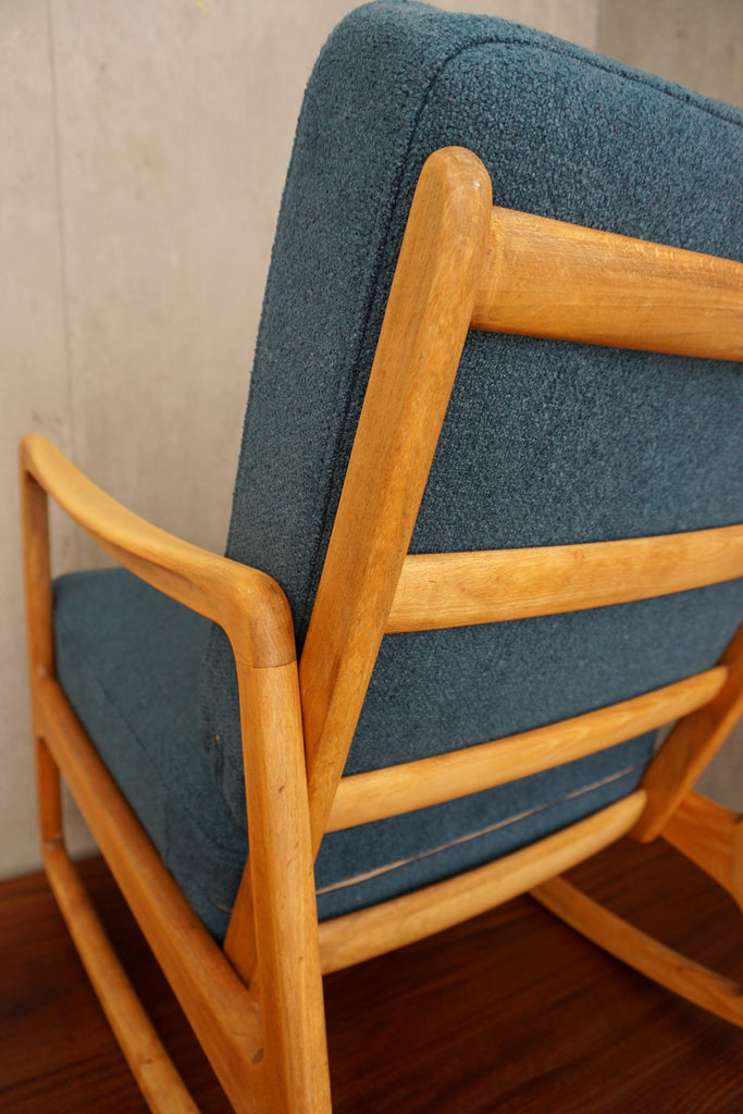 Ole Wanscher FD 110 teak rocking chair (France & Daverkosen) Denmark, 1960s