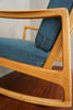 Ole Wanscher FD 110 teak rocking chair (France & Daverkosen) Denmark, 1960s