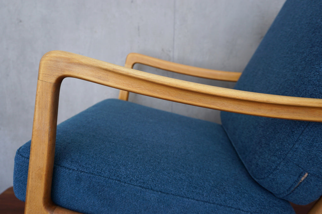 Ole Wanscher FD 110 teak rocking chair (France & Daverkosen) Denmark, 1960s