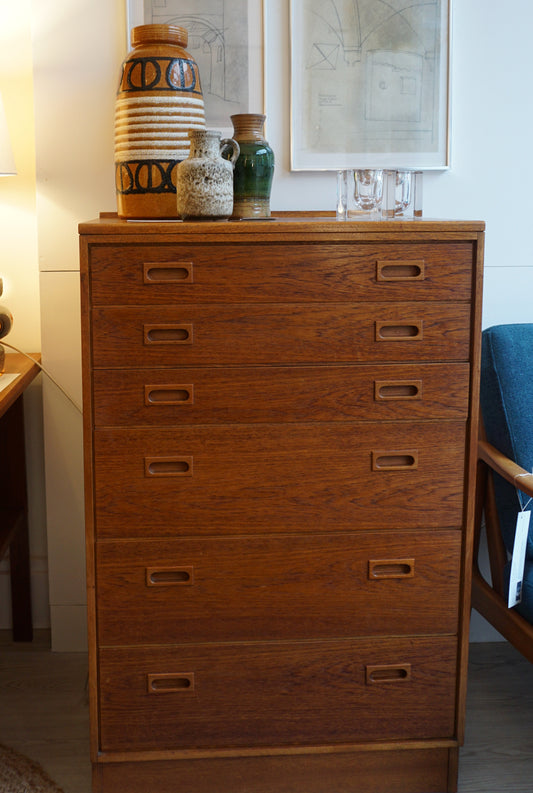 Teak tallboy chest of drawers by Lucas for Heals, UK (1960)