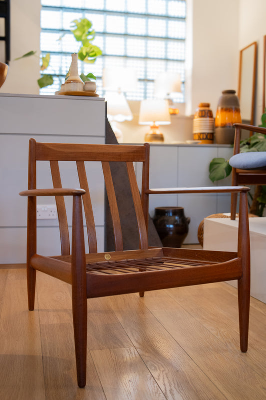 Model 118 teak Lounge Chair by Grete Jalk for France and sons (1960s) Denmark