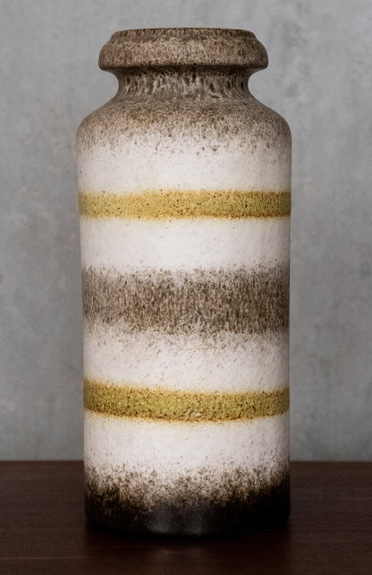 An oatmeal and yellow glaze vase, West German number 517-30