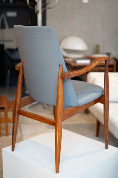 Teak and Leather armchair by Peter Hayward for Vanson (UK) 1950s