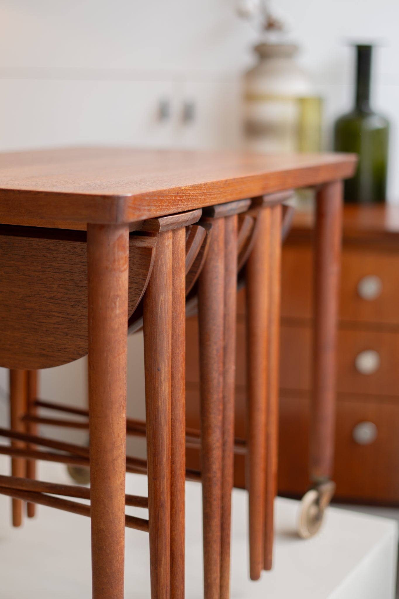 Poul Hundevad for Novy Domov, Teak Nesting Tables, 1960s (Czechoslovakia)