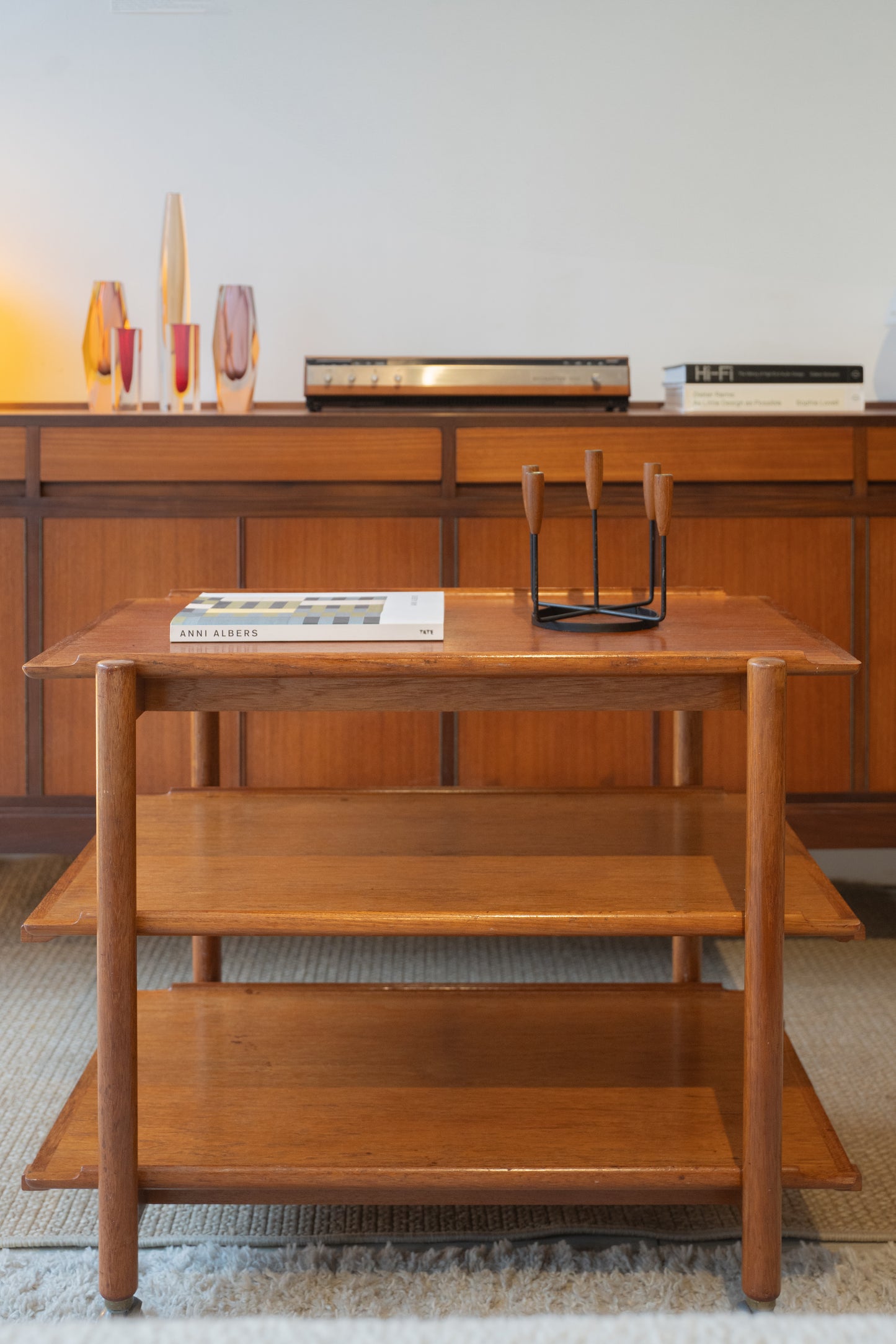 Teak Serving Trolley by Poul Hundevad for Vamdrup, 1960s (Denmark)