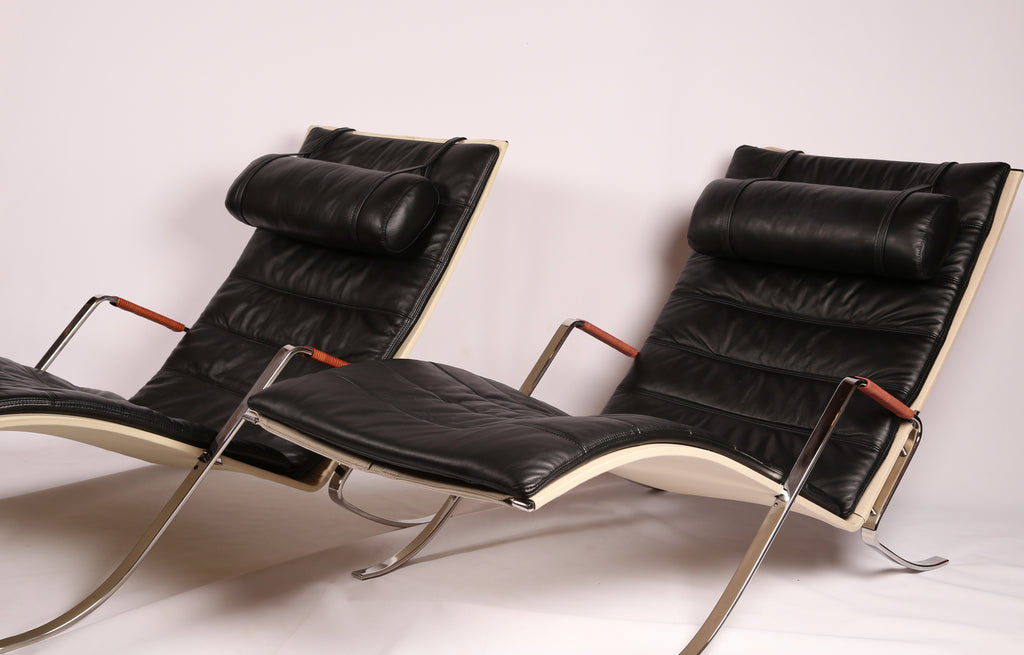 FK-87 Grasshopper Chaise Lounge by Fabricius & Kastholm for Alfred Kill, 1960s (2 available)