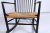 J18 'black edition' rocking chair by Hans Wegner for FDB Möbler (Denmark) 1944