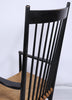 J18 'black edition' rocking chair by Hans Wegner for FDB Möbler (Denmark) 1944