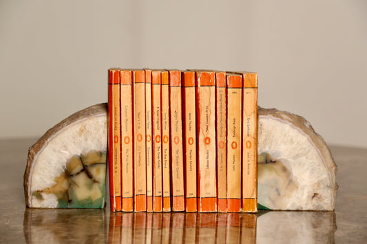 Polished stone bookends