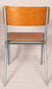 Childrens beech and metal school desk and chair by James Leonard (1950s) Britain