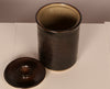 Midcentury treacle glazed container with lid (matching smaller one available)