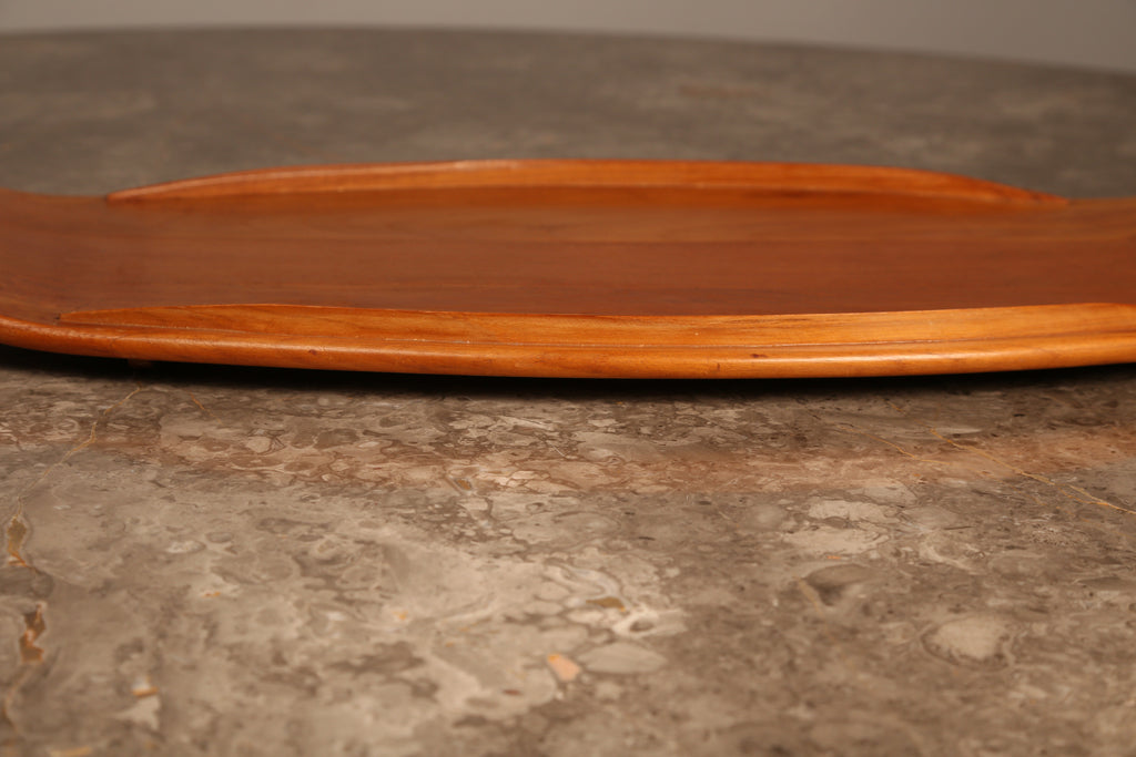 Danish Midcentury surfboard table tray in teak (1960s)