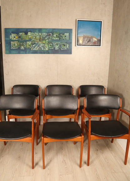 Set of 6 dining chairs by Erik Buch for OD Møbler (19760s) Denmark