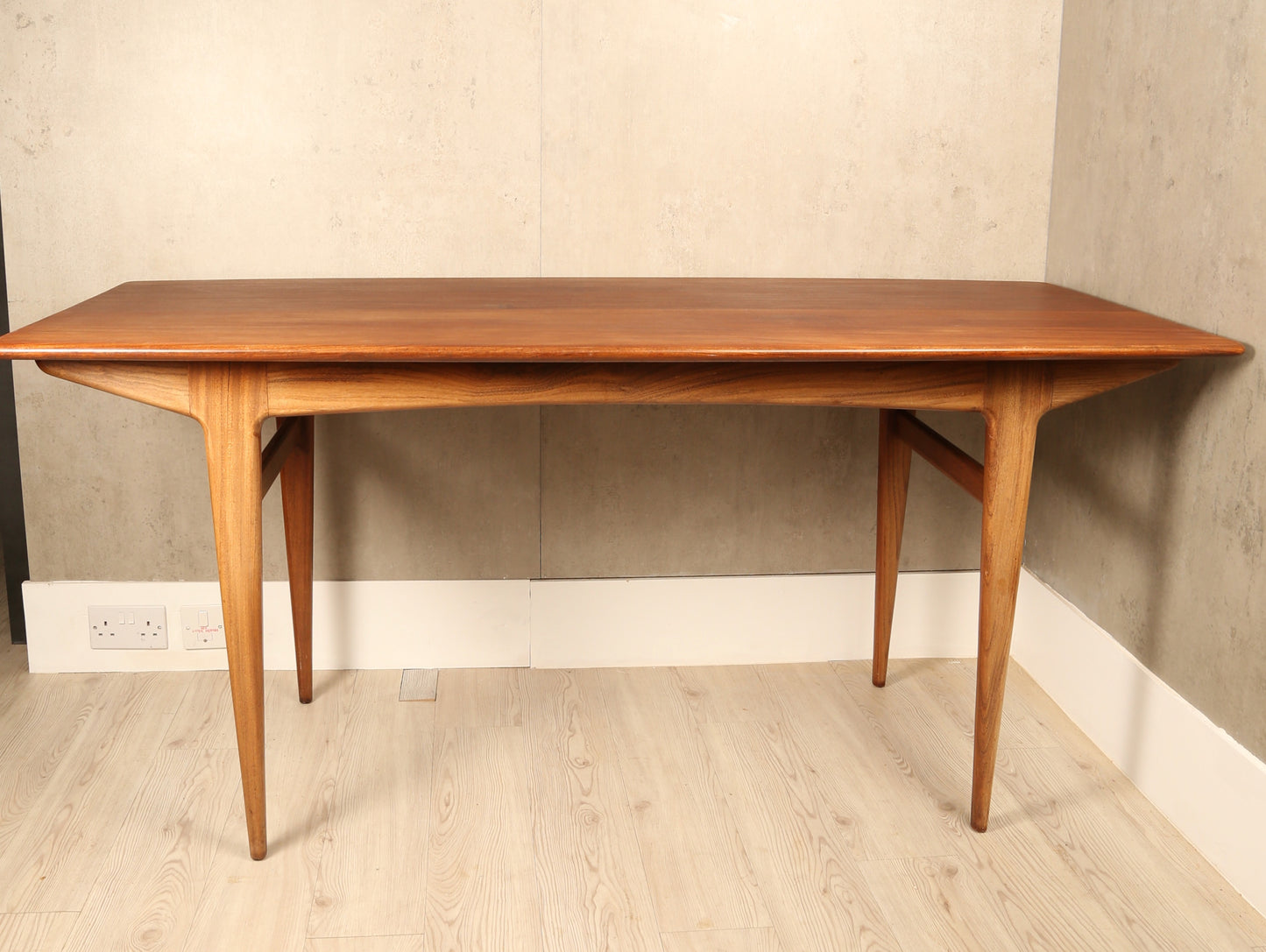 Aformosia dining table by John Herbert for A Younger ltd (1960s)