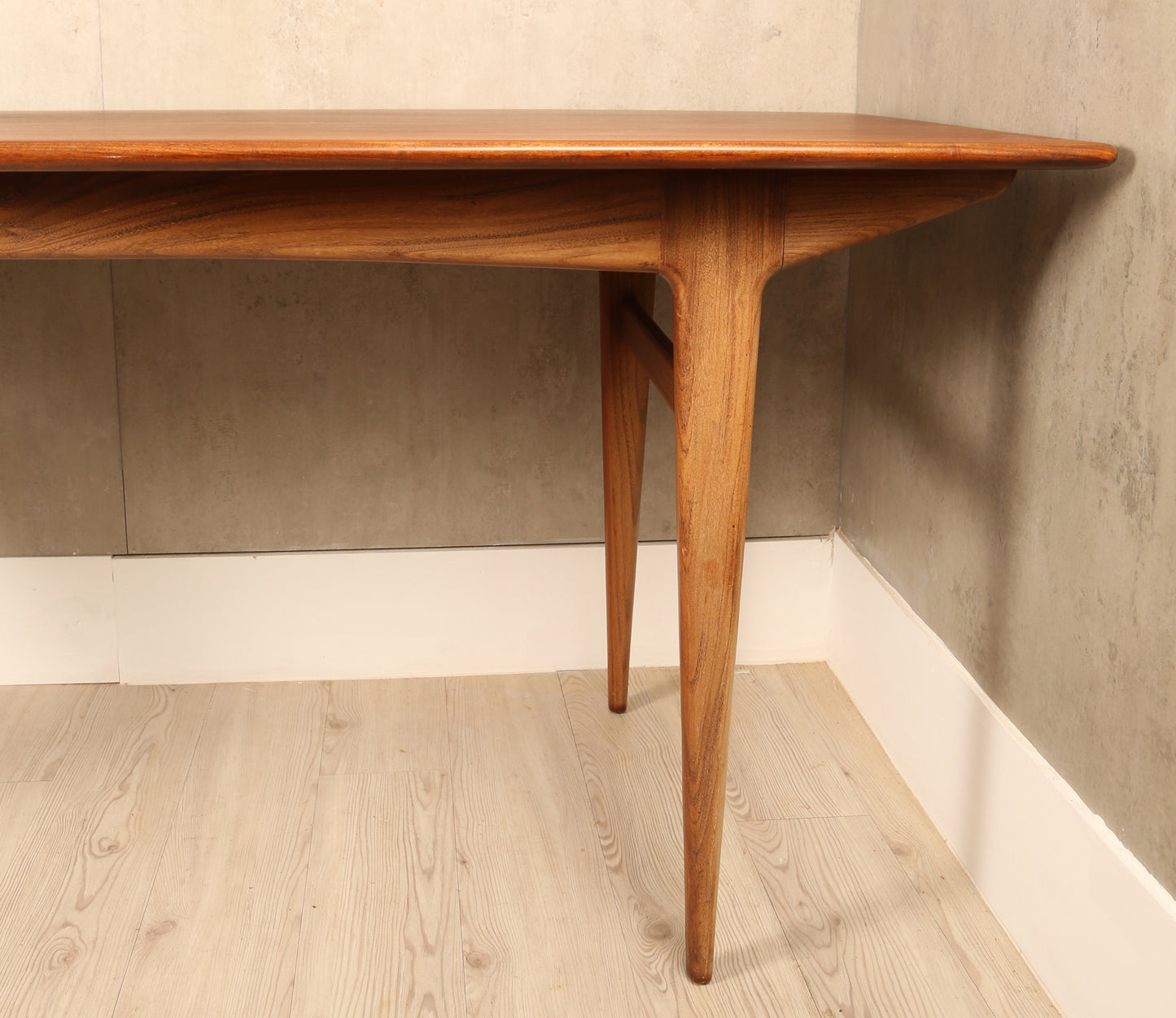 Aformosia dining table by John Herbert for A Younger ltd (1960s)