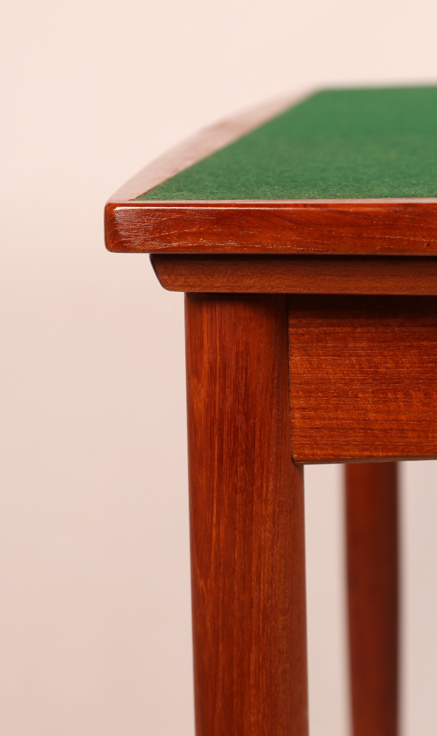 An Am Ansager Möbler metamorphic Teak Extending Dining / Card Table with baize lined reversible top, 1960s (Denmark)