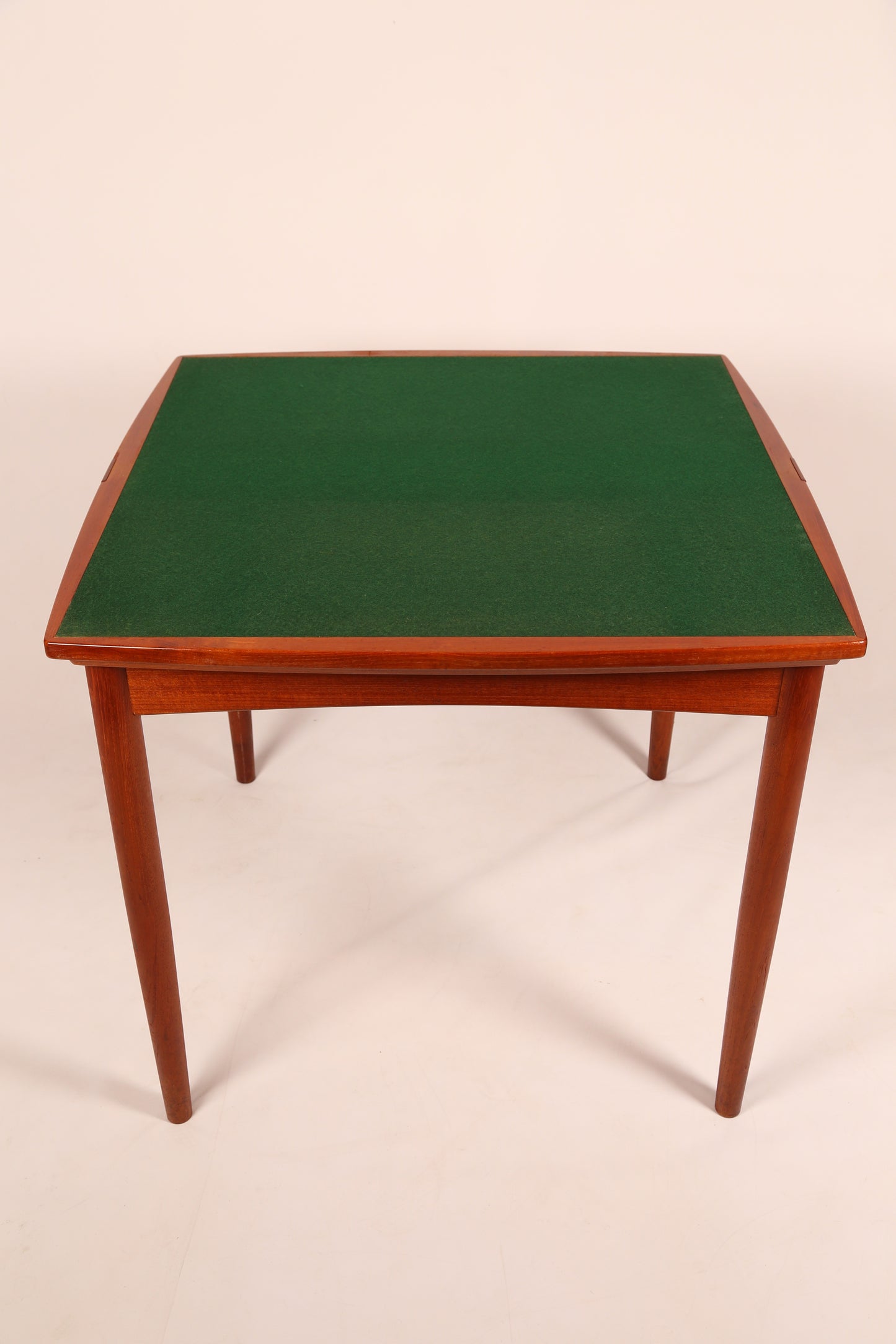 An Am Ansager Möbler metamorphic Teak Extending Dining / Card Table with baize lined reversible top, 1960s (Denmark)