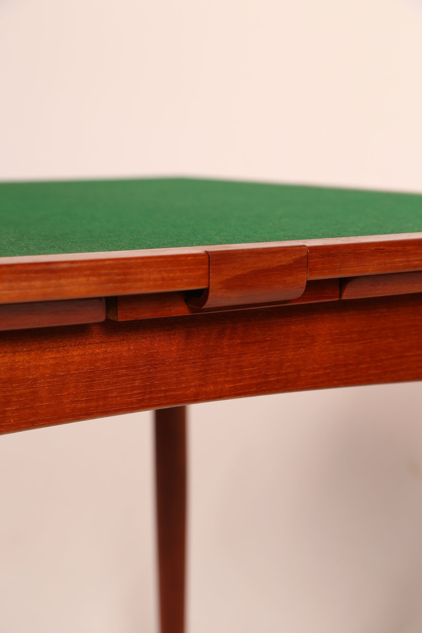 An Am Ansager Möbler metamorphic Teak Extending Dining / Card Table with baize lined reversible top, 1960s (Denmark)