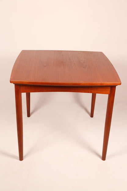 An Am Ansager Möbler metamorphic Teak Extending Dining / Card Table with baize lined reversible top, 1960s (Denmark)