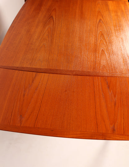 An Am Ansager Möbler metamorphic Teak Extending Dining / Card Table with baize lined reversible top, 1960s (Denmark)