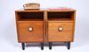 A pair of teak bedside cabinet (1970s)