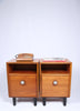 A pair of teak bedside cabinet (1970s)