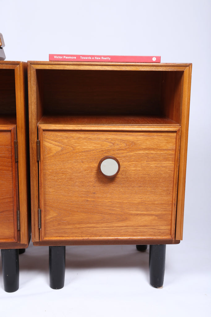 A pair of teak bedside cabinet (1970s)