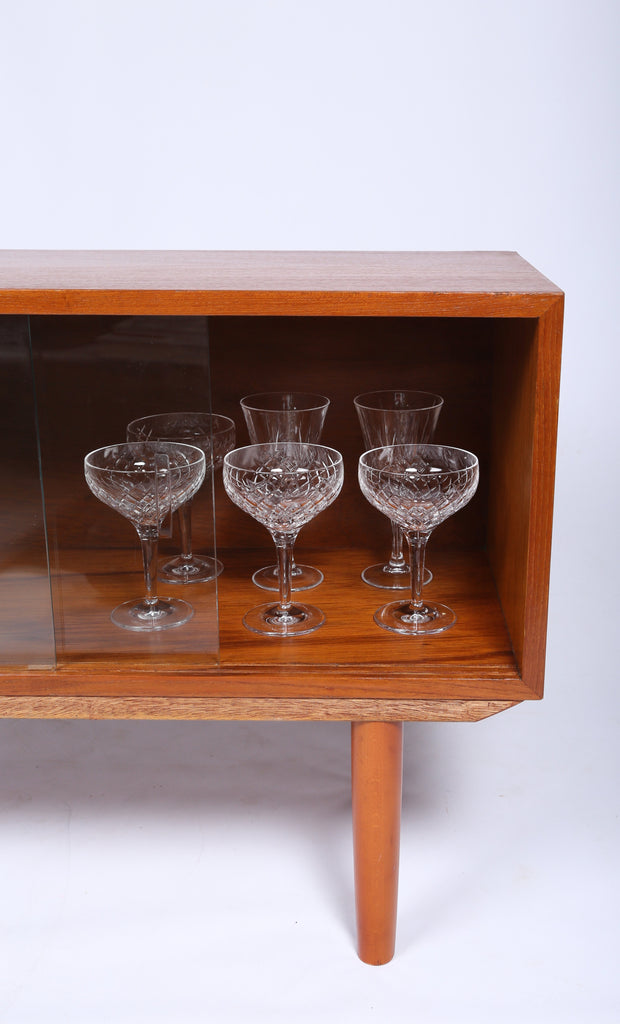 Teak siding glass door cabinet (1970s)