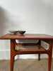 Cane & teak Danish coffee table by Trioh Mobler (1960s)