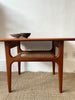 Cane & teak Danish coffee table by Trioh Mobler (1960s)