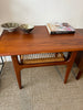 Cane & teak Danish coffee table by Trioh Mobler (1960s)