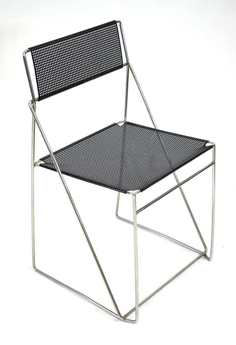 X-line stacking chair by Niels Jorgen Haugesen for Hybodan (1970s) Italy