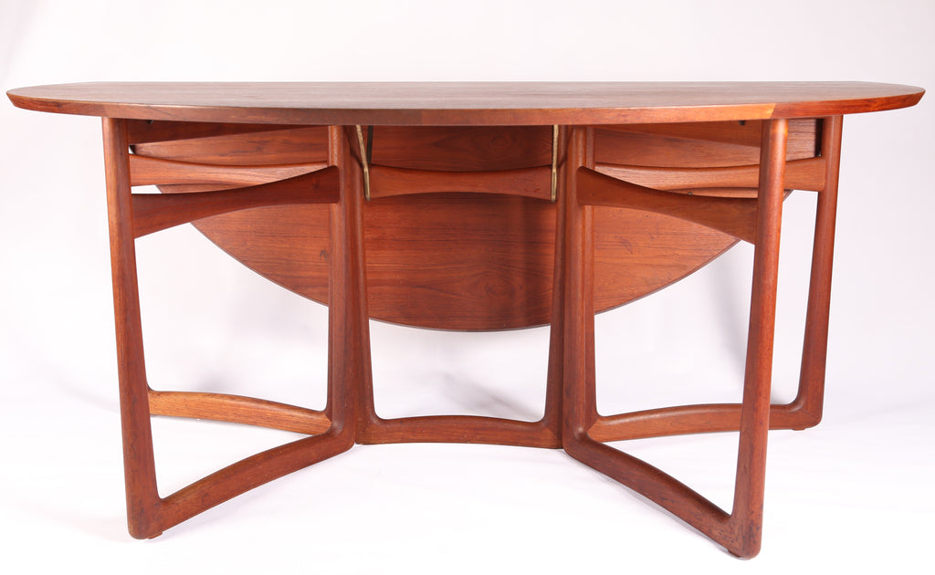 Drop Leaf 8 Seater Dining Table by Peter Hvidt and Orla Mølgaard for France & Son (1950-60)