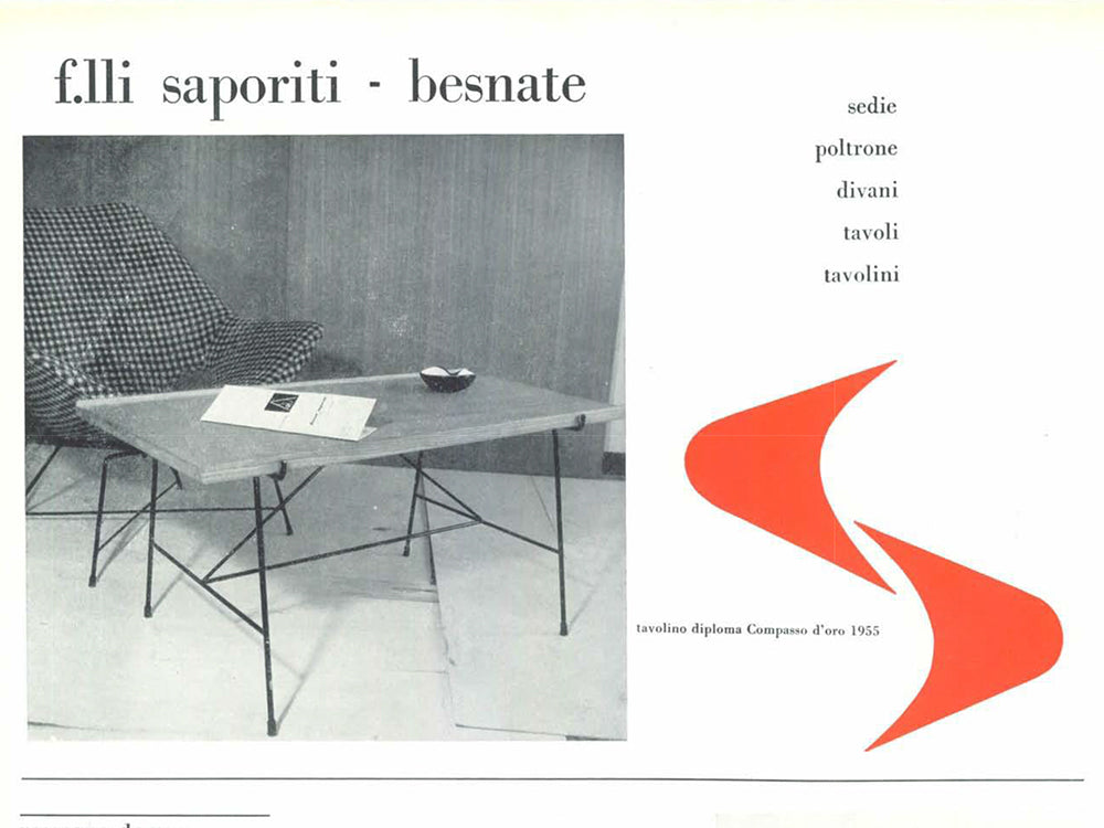 Compasso d’Oro awarded side table for Saporiti by Augusto Bozzi (Italy)